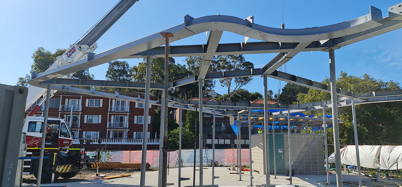 Stainless steel balustrade upgrade along the Port Kembla pool promenade